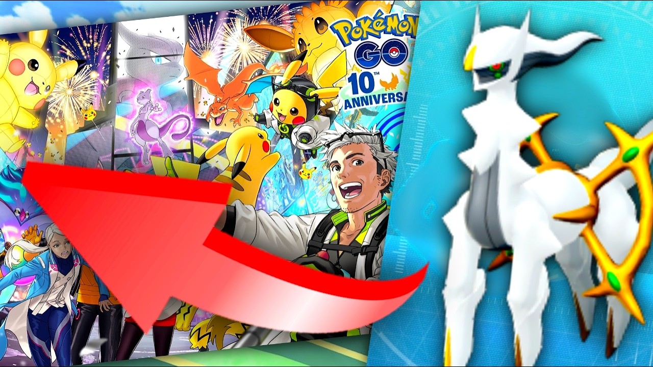 *ARCEUS WAS JUST TEASED IN NEW 10TH ANNIVERSARY POSTER ITS GOING DOWN* Pokemon GO news background
