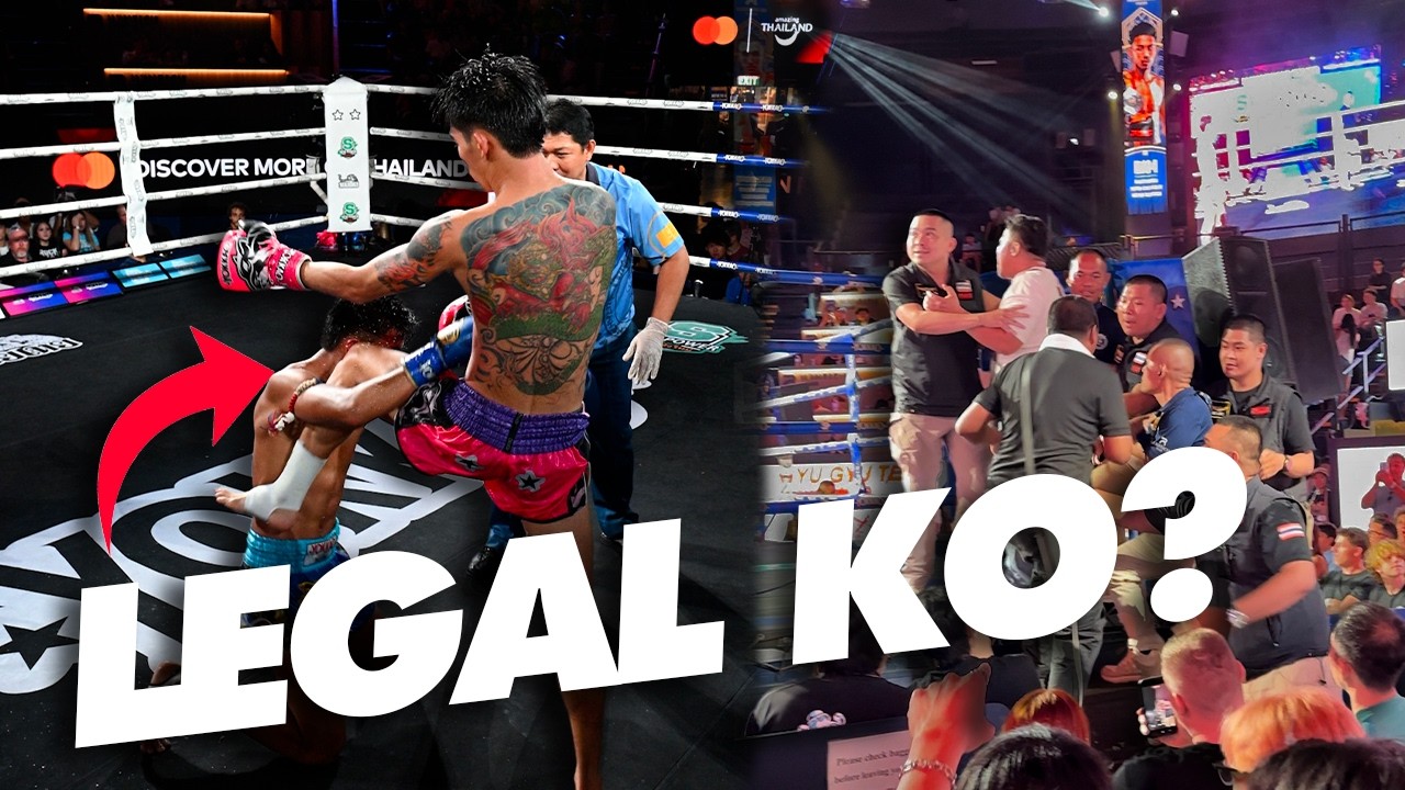 CHAOS at Rajadamnern! 😳 Illegal Strike Changes Everything | Rajadamnern Muay Thai background