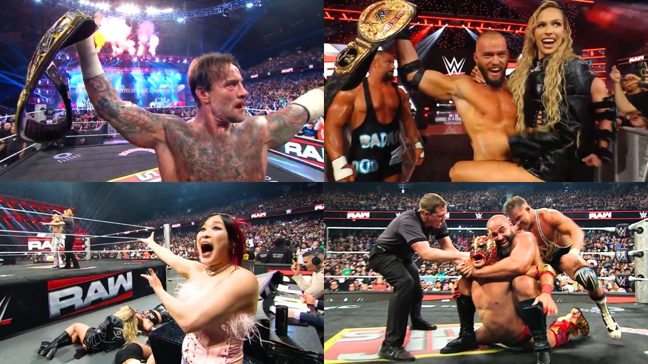 Monday Night Raw 07/06/26 Results- CM Punk Wins Gold, Zayn's Reigns Over, Maxxine Dupri Kiss Theory background