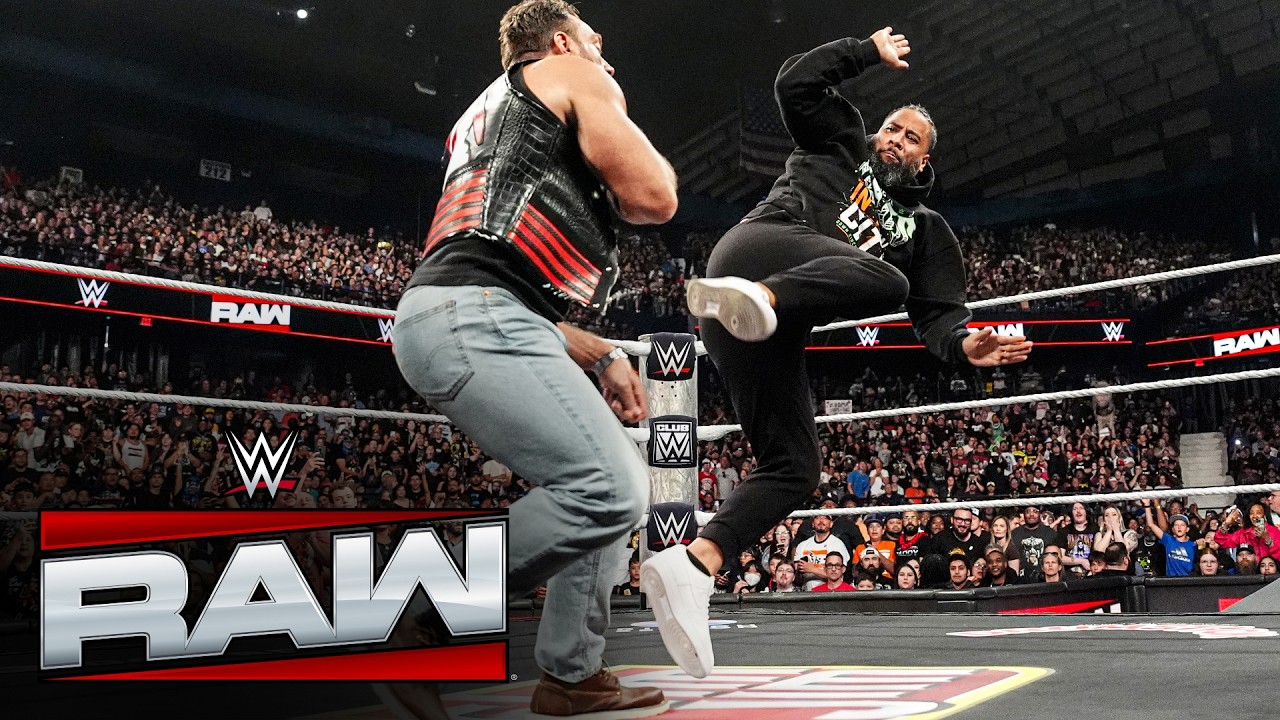 LA Knight confronts Seth Rollins and gets dropped by Jimmy Uso: Raw highlights, July 6, 2026 background