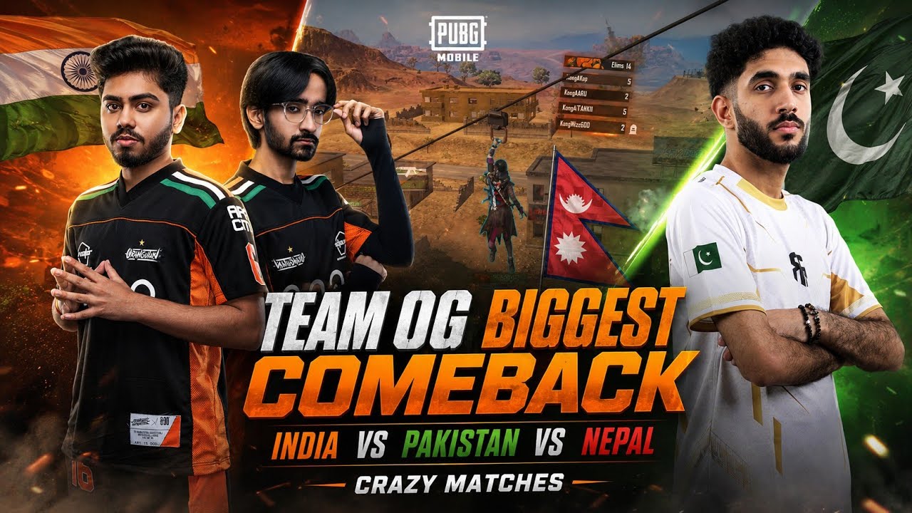 TEAM OG ๐ฎ๐ณ BIGGEST COMEBACK ๐ณ AS PAK ๐ต๐ฐ & NEPAL ๐ณ๐ต TEAMS SHINE AGAIN ๐ background