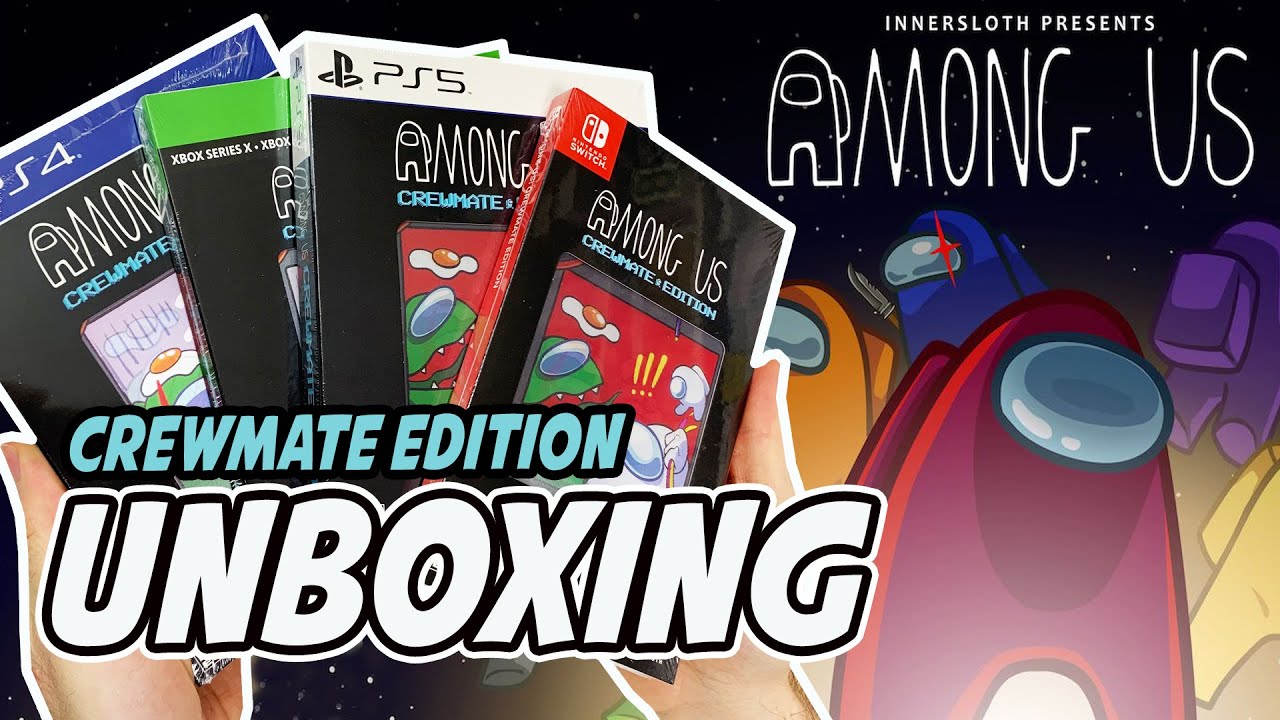 Among Us (Crewmate Edition) (PS4/PS5/Switch/Xbox) Unboxing background