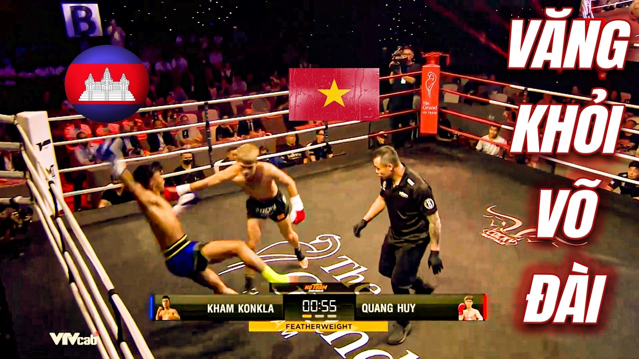Dính chưởng full lực của Quang Huy, võ sĩ Cam suýt ""VĂNG KHỎI VÕ ĐÀI" background