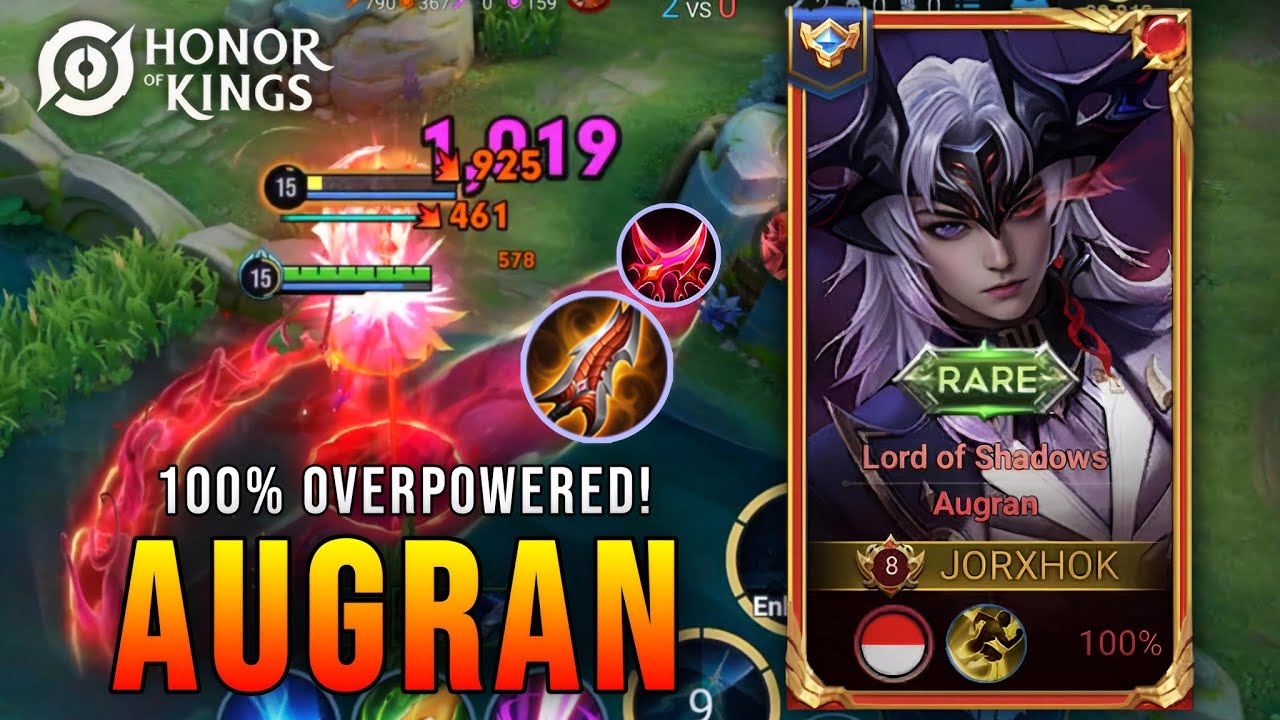 100% OVERPOWERED!! 16 Kills Augran Unstoppable Gameplay in Honor of Kings | TOP BEST BUILD background