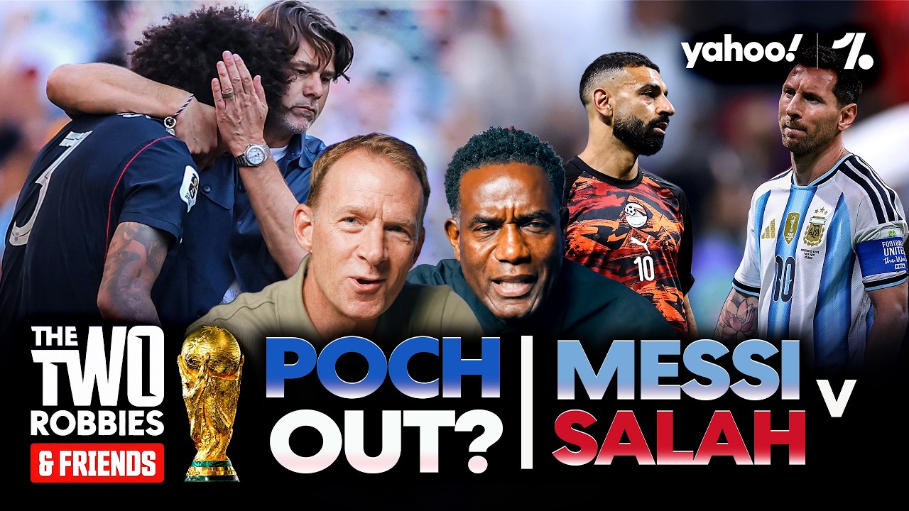 USMNT heartbreak | Will POCHETTINO stay or go? | MESSI v SALAH | The Two Robbies & Friends background
