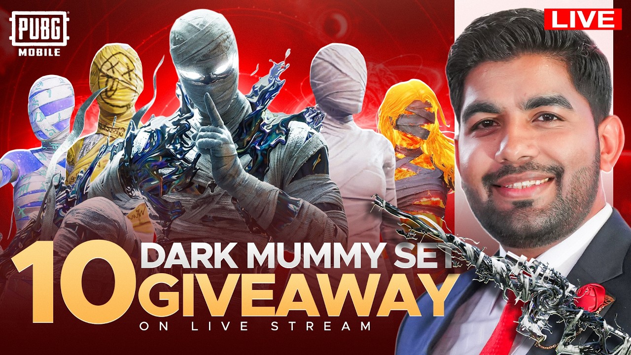 10 Chaosphage Set (Dark Mummy) Giveaway |🔥 PUBG MOBILE Live 🔥 background
