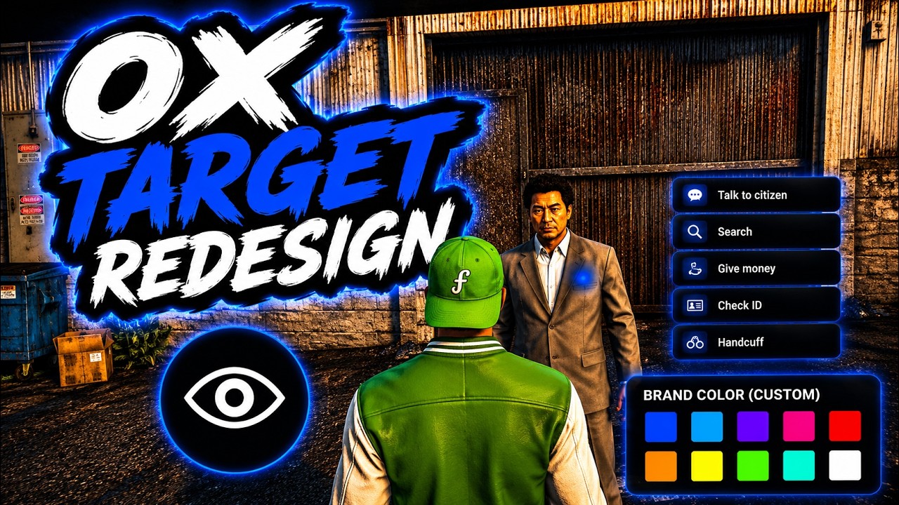 OX_TARGET REDESIGN 🎯 +10 Themes + In-Game Target Studio | Fully Customizable | FiveM Script 2026 background