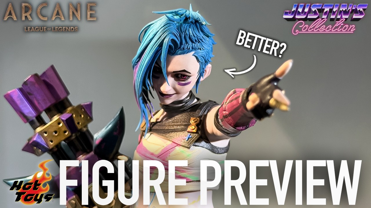 Improvement?! Hot Toys Fractured Jinx Arcane League of Legends Netflix - Figure Preview Episode 445 background