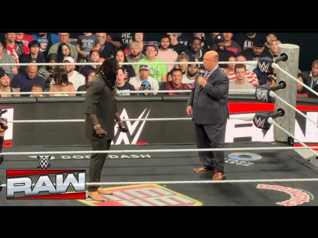 Oba Femi Sends Message to Brock Lesnar Full Segment - WWE Raw 7/6/2026 background