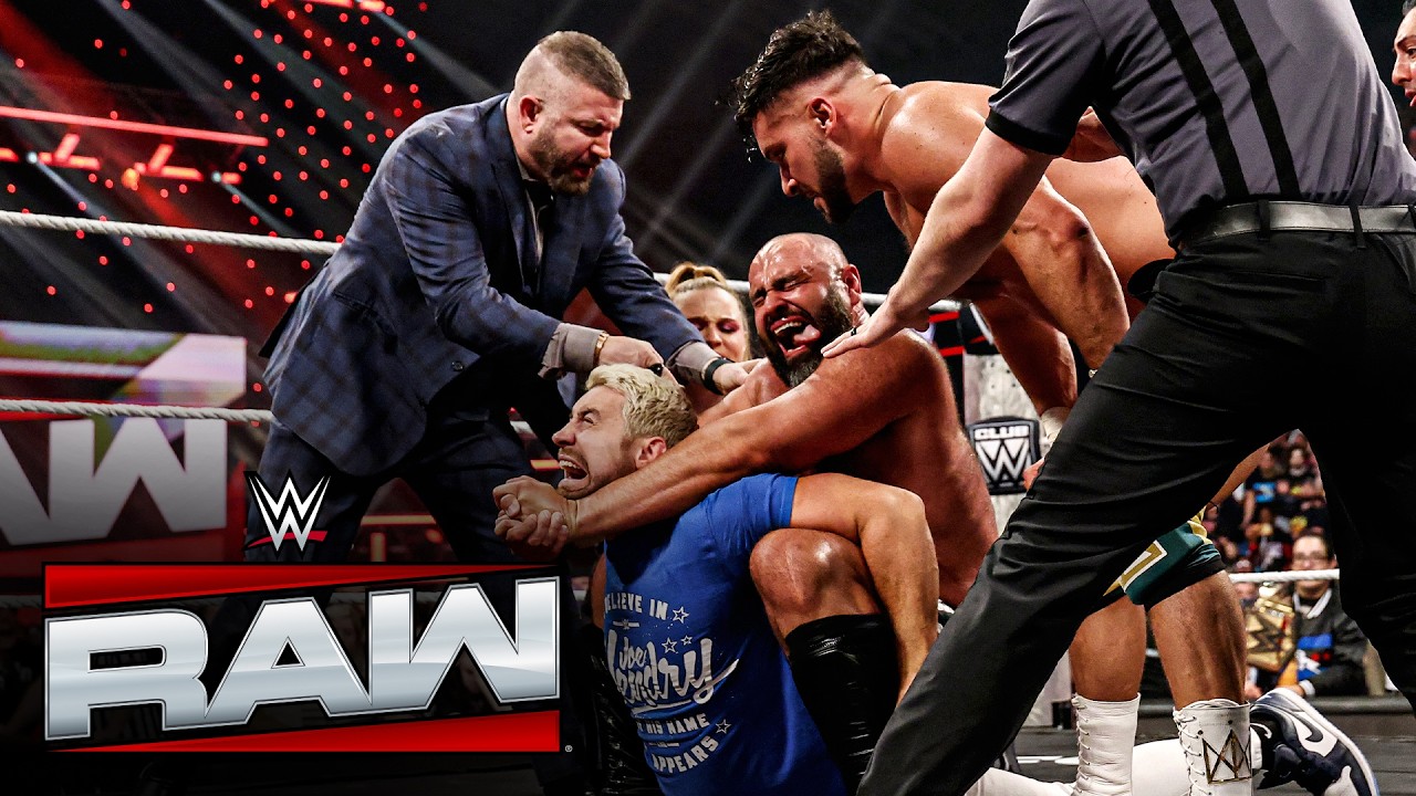 Ethan Page and Rusev destroy Chad Gable, Dragon Lee and Joe Hendry: Raw highlights, July 6, 2026 background