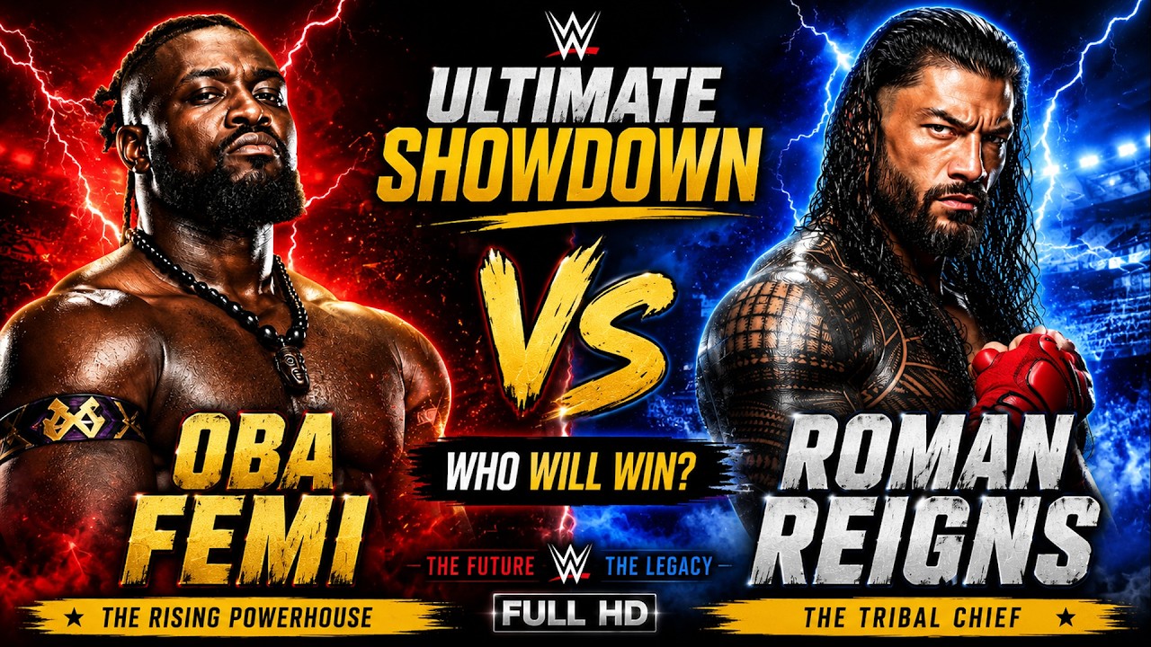 Roman Reigns vs Oba Femi â The Ultimate WWE Dream Match! đ„ background