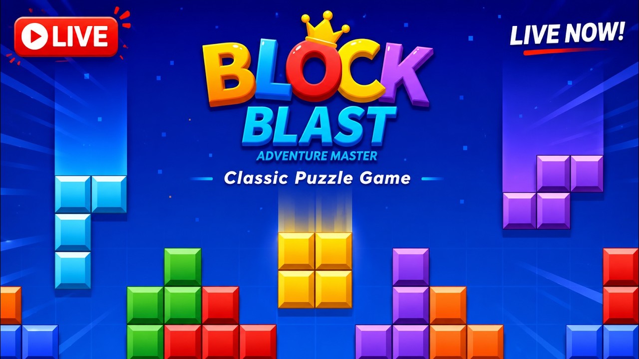 🔴 LIVE NOW | Block Blast! Gameplay | High Score Challenge | Vertical Live 🎮🔥 background
