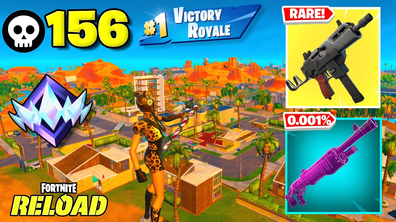 156 Elimination "RANKED RELOAD” Gameplay Wins (Fortnite Chapter 7 PS5 Controller) background