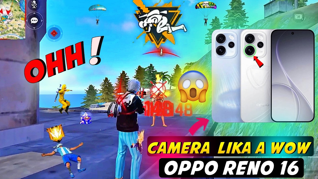 OPPO Reno 16 & 16C Free Fire Test ⚡| OPPO Reno 16 & 16C Gaming test 😵 | OPPO Reno 16 Pro Review😍 background