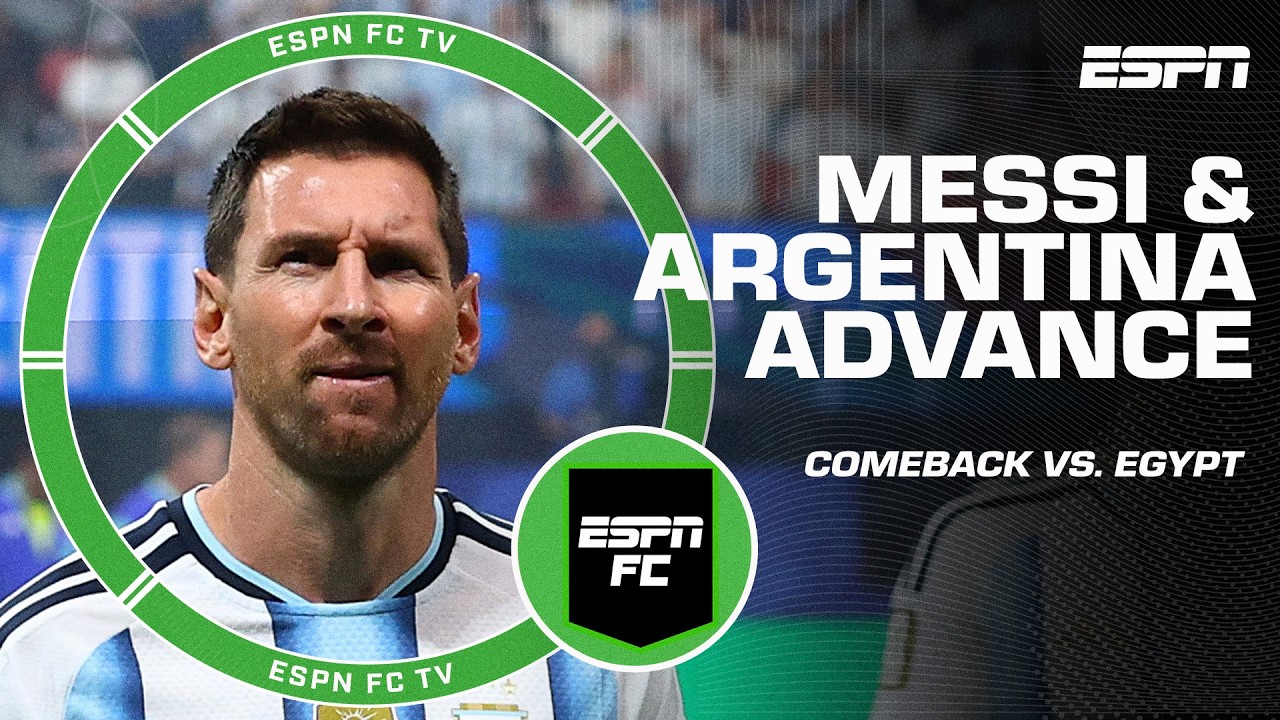 Messi's FANTASTIC goal vs. Egypt keeps Argentina from ALMOST LOSING AGAIN 😱 | ESPN FC background