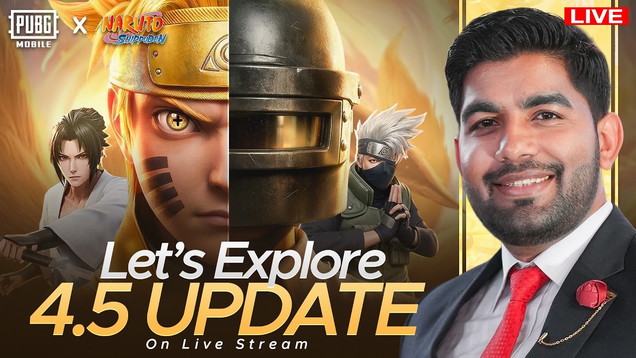 Let's Explore 4.5 Update | NARUTO Collaboration🔥 PUBG MOBILE Live 🔥 background