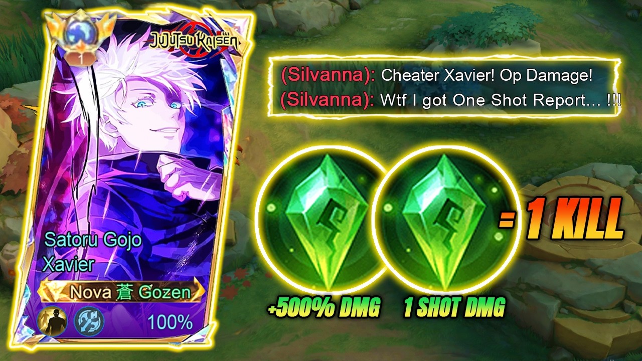 GLOBAL XAVIER WTF ONE HIT BUILD! 200% DAMAGE HACK?ЁЯШ▒ (MUST TRY) | XAVIER BUILD AND EMBLEM 2026 | MLBB background