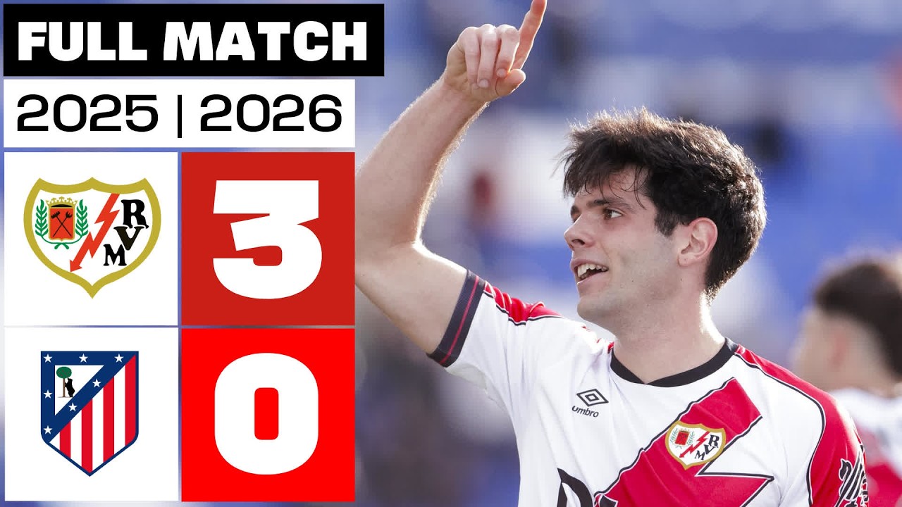 Rayo Vallecano 3 - 0 Atlético de Madrid 2025/26 PARTIDO COMPLETO background