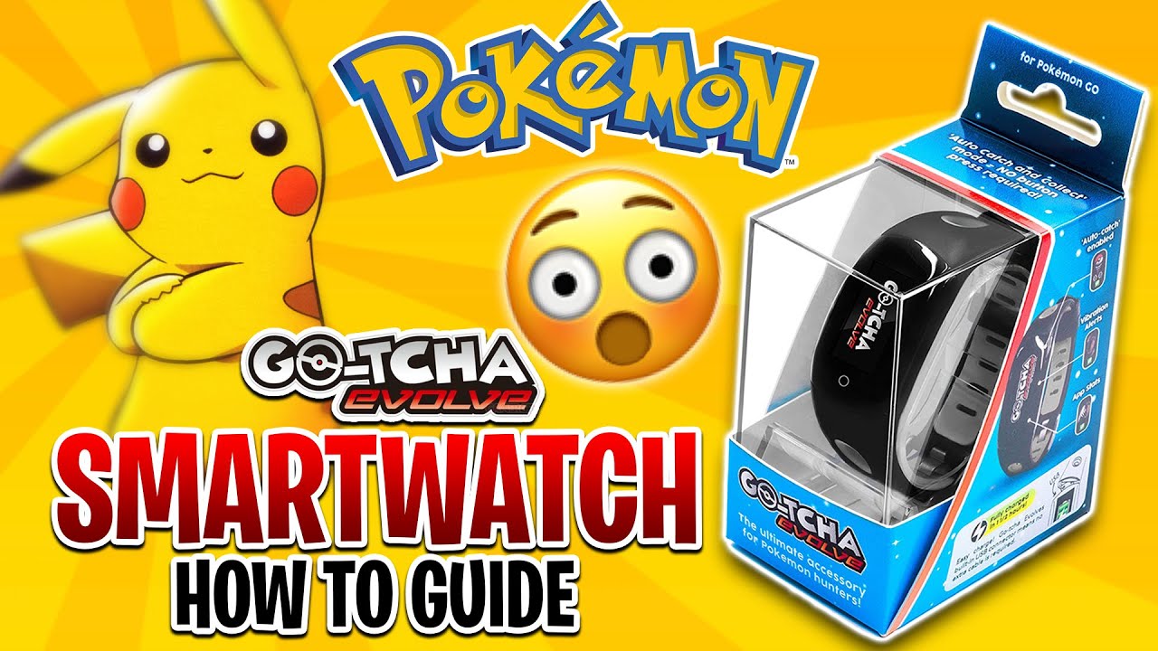 Pokemon Go Gotcha Evolve Smartwatch Unboxing, Setup & How To Use Guide - Pokemon Go Plus background