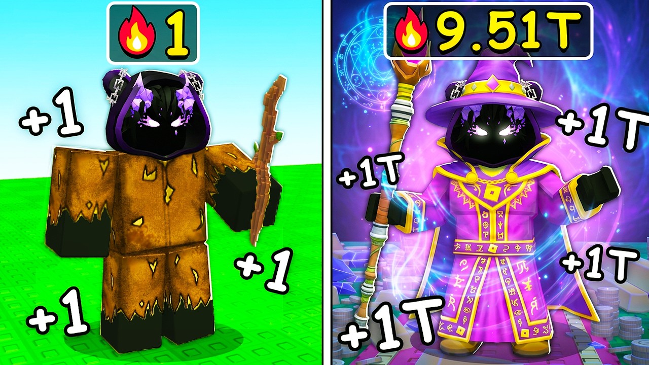 Starting Over as NOOB with OP SECRET in +1 Magic Evolution! (Roblox) background