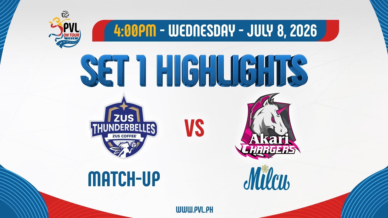 Zus Coffee Thunderbelles vs. Akari Chargers - 1st Set Highlights background