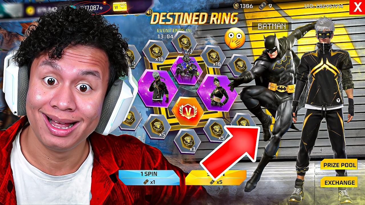 Batman & New Purple Bunny Bundle in Free Fire đ„ Tonde Gamer background
