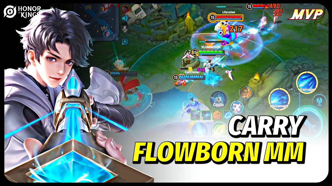 Flowborn Marksman hok | S6 100⭐| 11/1/7 KDA S MVP 30% TDmg | Honor of kings background