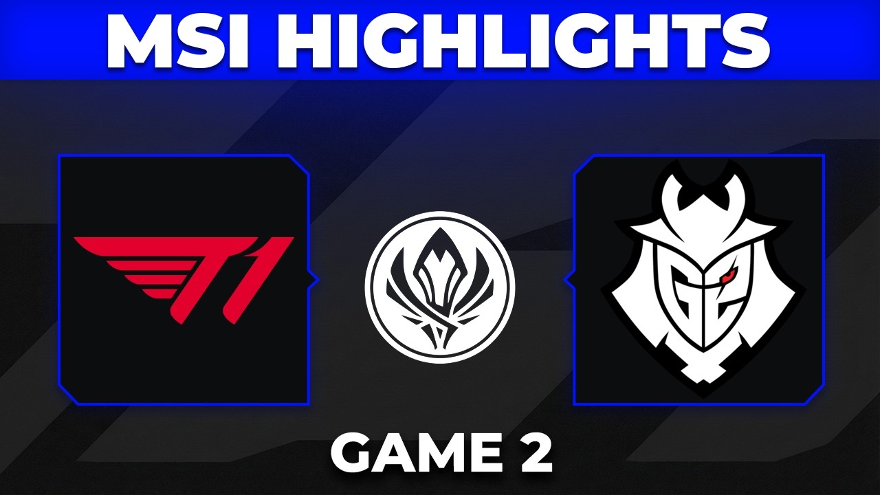 T1 vs G2 Highlights Game 2 | MSI 2026 Bracket Stage | T1 vs G2 Esports background