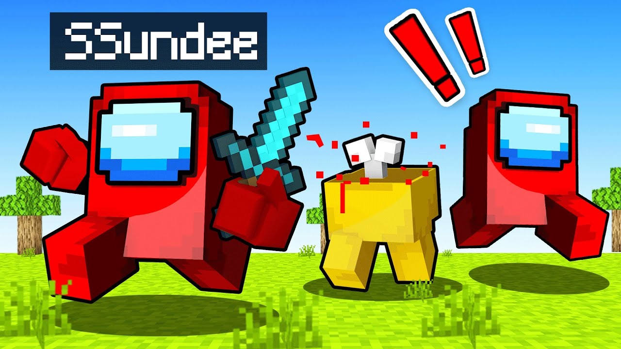 Among us BUT in Minecraft backdrop