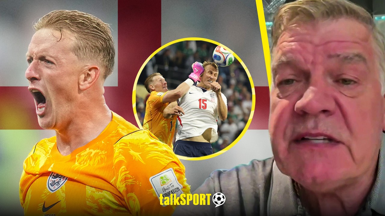 "THAT WAS CRUCIAL!" Sam Allardyce PRAISES Jordan Pickford's HEROIC Goalkeeping Against Mexico! background