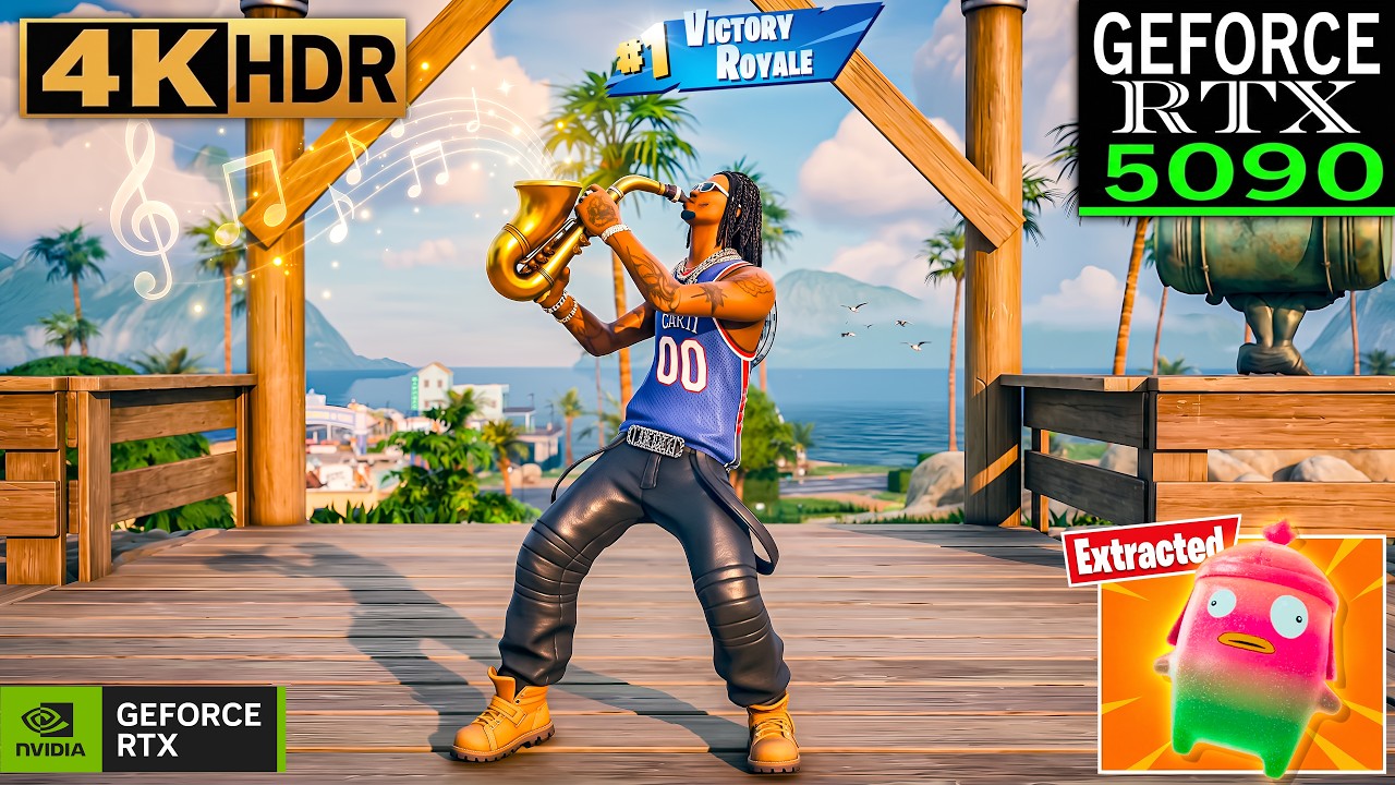 Fortnite (RTX 5090) Zero Build 4K Gameplay | Playboi Carti Skin - Chapter 7 Season 3 background