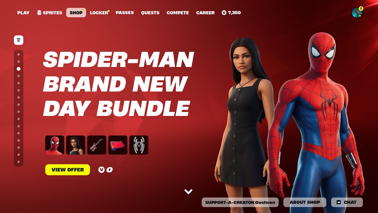 FREE SPIDERMAN EVENT Updates in Fortnite! (Spiderman Sprite, FREE Rewards, Collabs) background