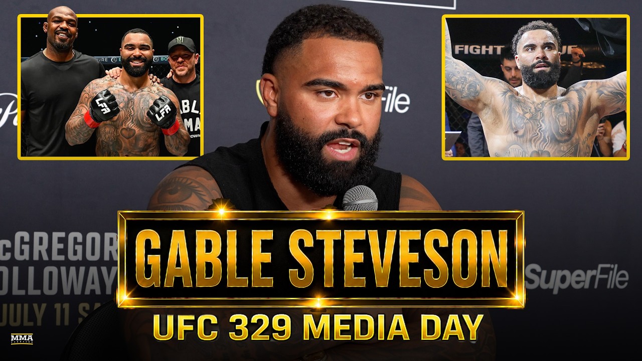 Gable Steveson: Josh Hokit Would Be 'SMART' Moving To 205; Plans 'VICIOUS' UFC Debut | UFC 329 background