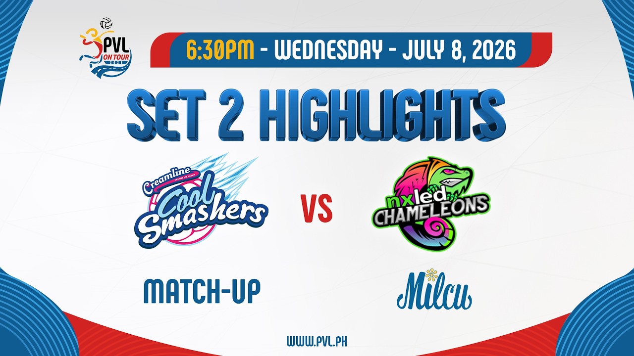 Creamline Cool Smashers vs. Nxled Chameleons - 2nd Set Highlights background
