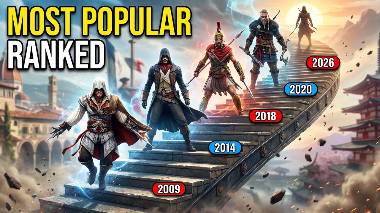 Most Popular Assassin’s Creed Games Ranked 2009-2026 background