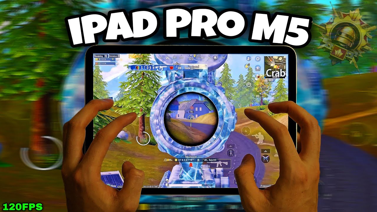 iPad Pro M5 PUBG TEST 120FPS 🔥 HANDCAM GAMEPLAY + FULL GYRO SENSITIVITY 😍 PUBGMOBILE! background