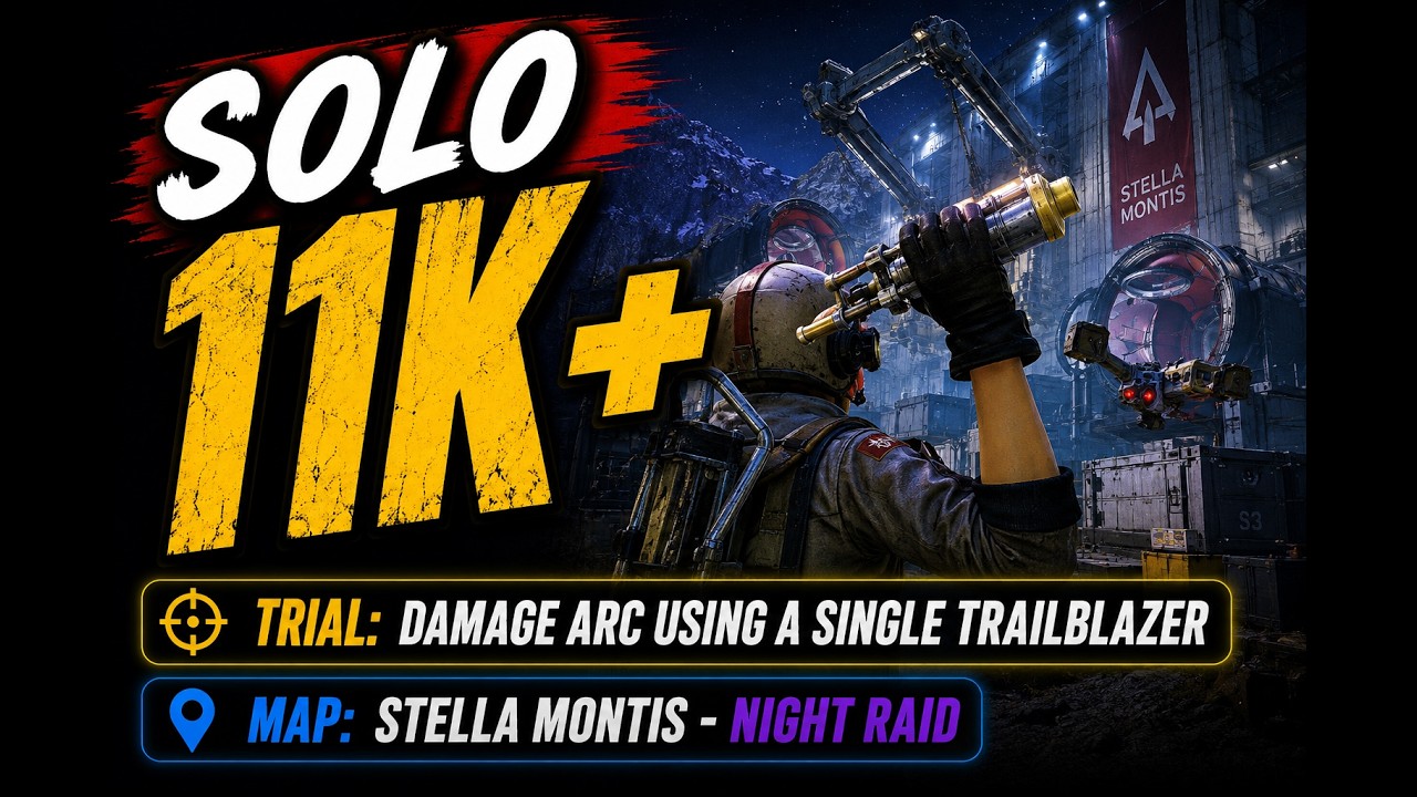Solo Damage ARC Using a Single Trailblazer Trial– EASY 11K+ | ARC Raiders Weekly Trials (S5-W1) background