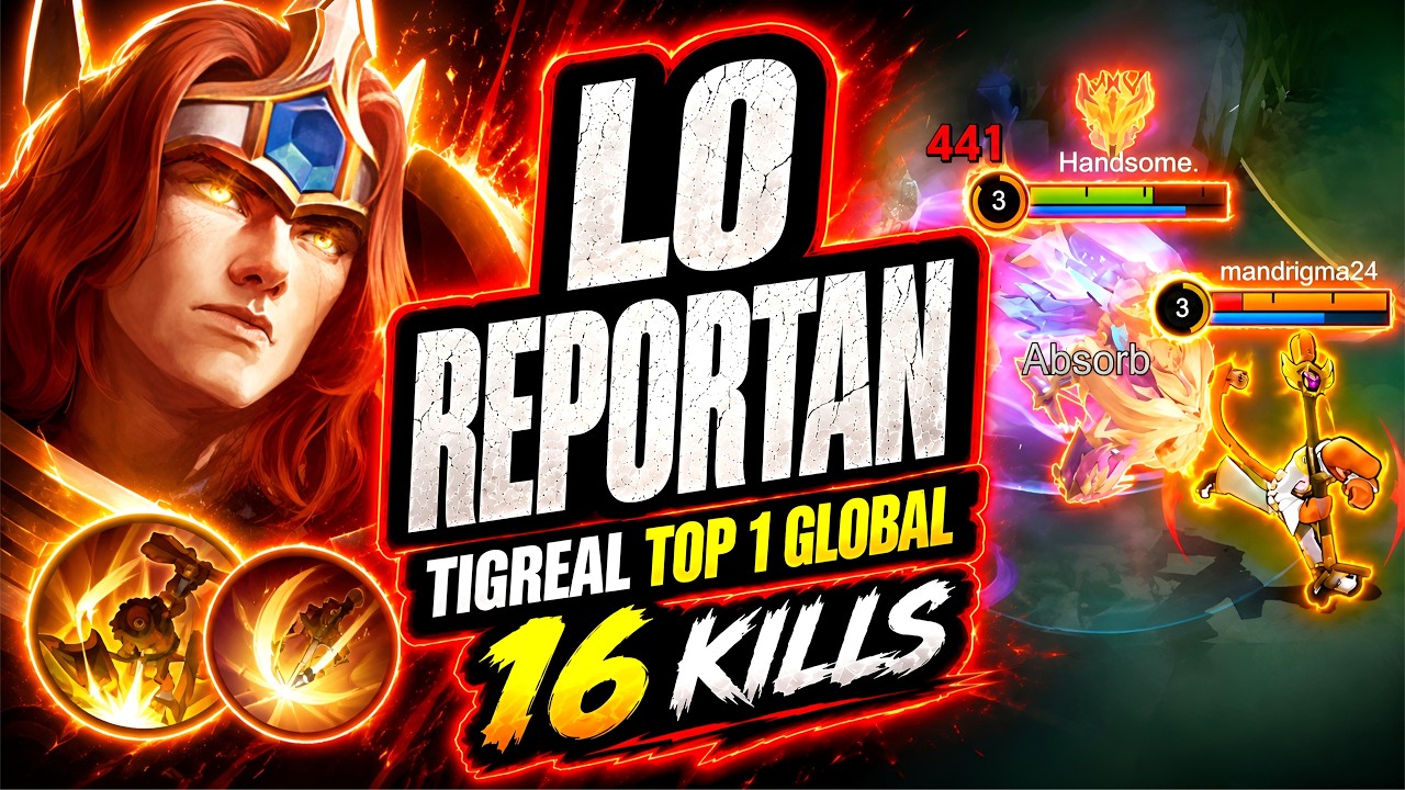 ¡EL EQUIPO RIVAL LO REPORTA POR TENER TANTO DAÑO! TIGREAL TOP 1 GLOBAL 84% WINRATE! | MOBILE LEGENDS background