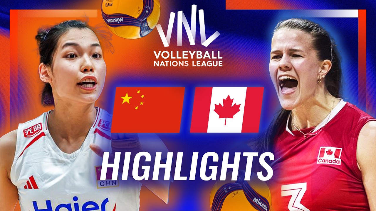 China π¨π³ vs. Canada π¨π¦ - Highlights | Week 3 | Women's VNL 2026 background