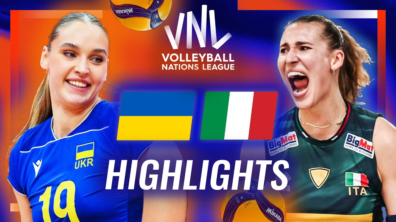 Ukraine 🇺🇦 vs. Italy 🇮🇹 - Highlights | Week 3 | Women's VNL 2026 background
