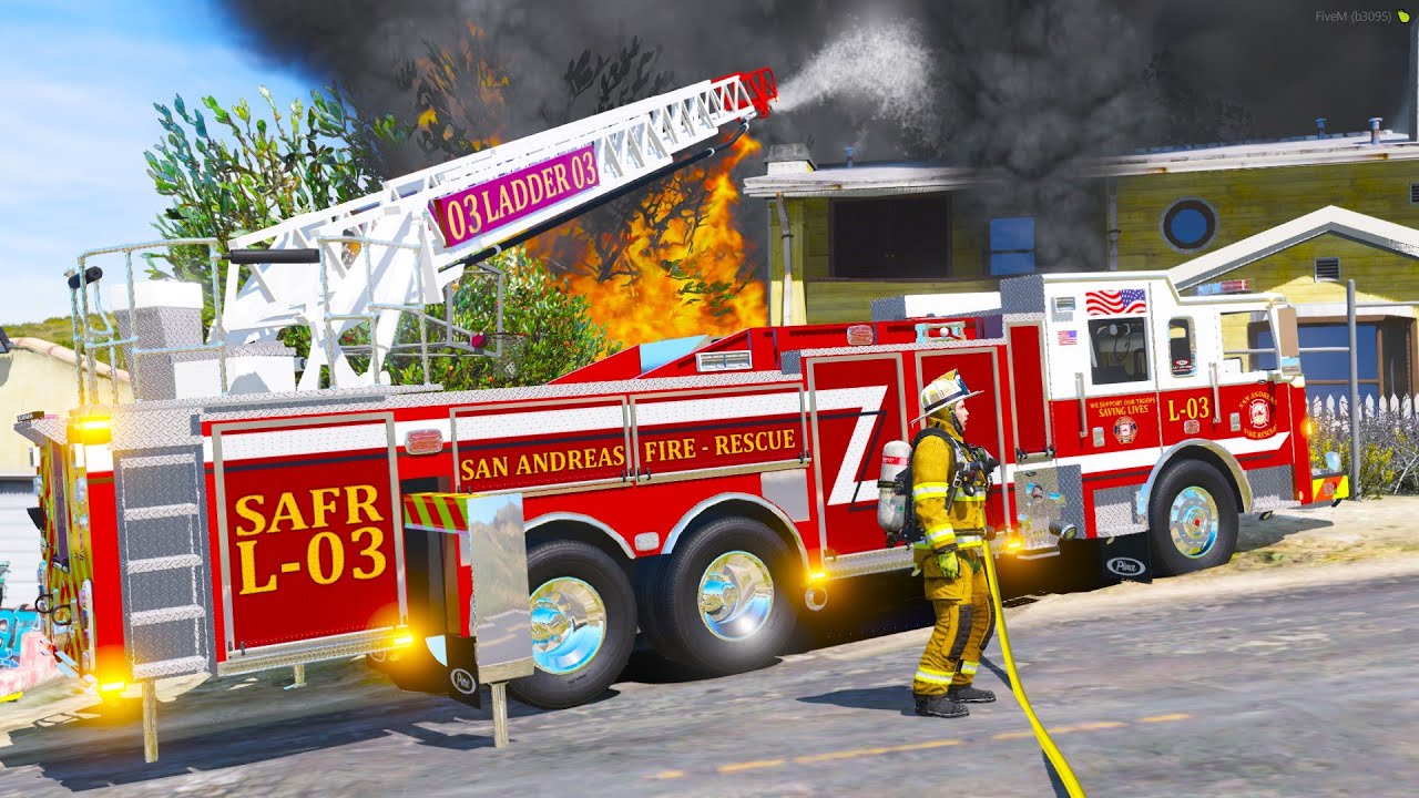 Joining the BIGGEST Fire Department in GTA 5 RP! background