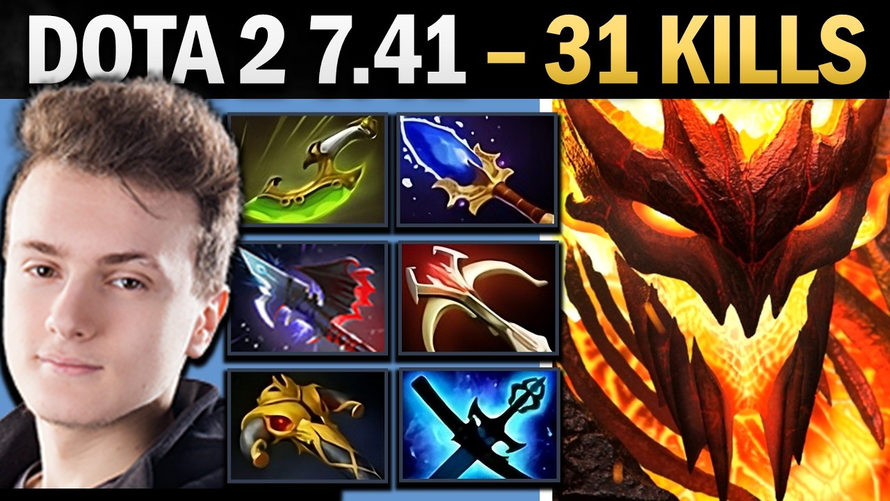 Shadow Fiend Dota 2 7.41 with 31 Kills and 1100 GPM - Dota 2 Gameplay background