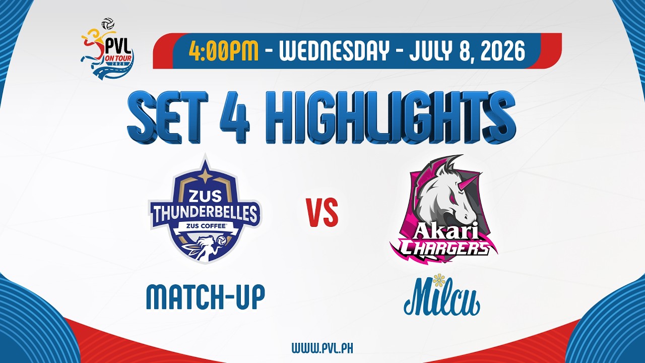 Zus Coffee Thunderbelles vs. Akari Chargers - 4th Set Highlights background