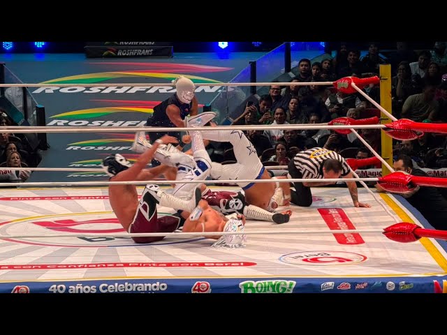 Reporte CMLL: Max Star y Futuro 🆚 Calavera Jr. I y Calavera Jr. II background