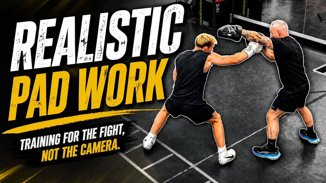 Pad Work for the Fight, Not the Camera | Realistic Boxing Training #padwork #boxingtraining background