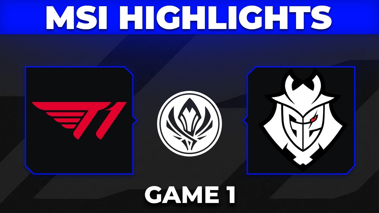 T1 vs G2 Highlights Game 1 | MSI 2026 Bracket Stage | T1 vs G2 Esports background