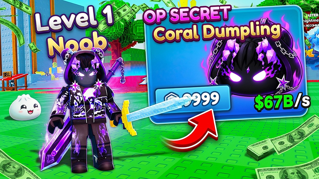 Starting Over as NOOB with OP SECRET in Dumpling Stars! (Roblox) background