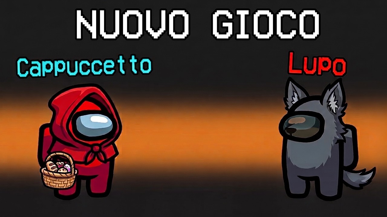 Among us + CAPPUCCETTO ROSSO! background