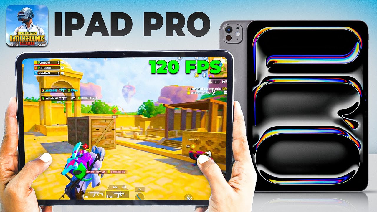 iPad Pro M4 120 FPS PUBG Test with FPS! 🔥 background