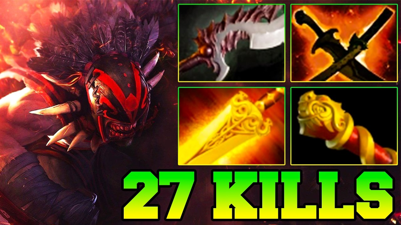 Ultra Kills + 27 Kills Bloodseeker Dota 2 Pro Mid Lane Gameplay Guide Best Item Build Carry 7.41 background